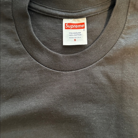 Supreme Black Blank Short Sleeve Tee New - Picture 2 of 2